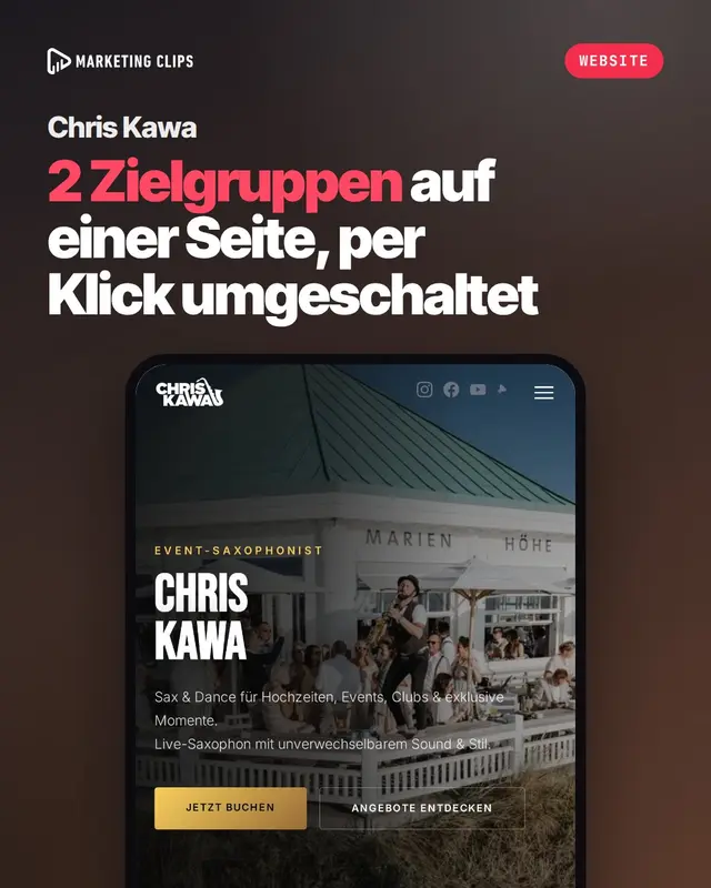 Chris Kawa: Website für Chris Kawa