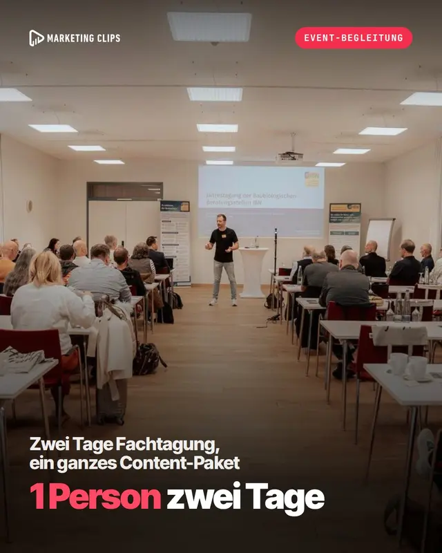 Zwei Tage Fachtagung, ein ganzes Content-Paket: Event-Begleitung für Institut für Baubiologie + Nachhaltigkeit IBN